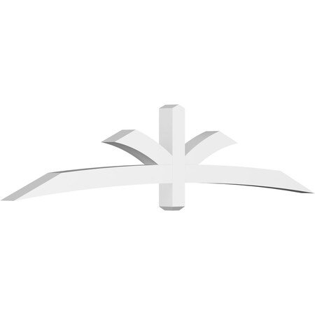 Ekena Millwork Davenport Architectural Grade PVC Gable Bracket, 96"W x 20"H x 4"D x 4"F, 5/12 Pitch GBP096X20X0404DAV00